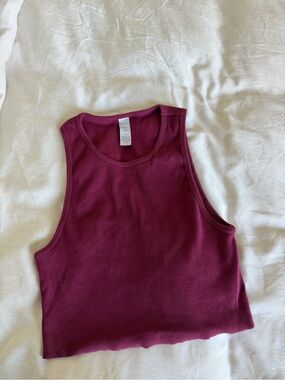 Vitality Sleeveless Ribbed Crop Tank Top